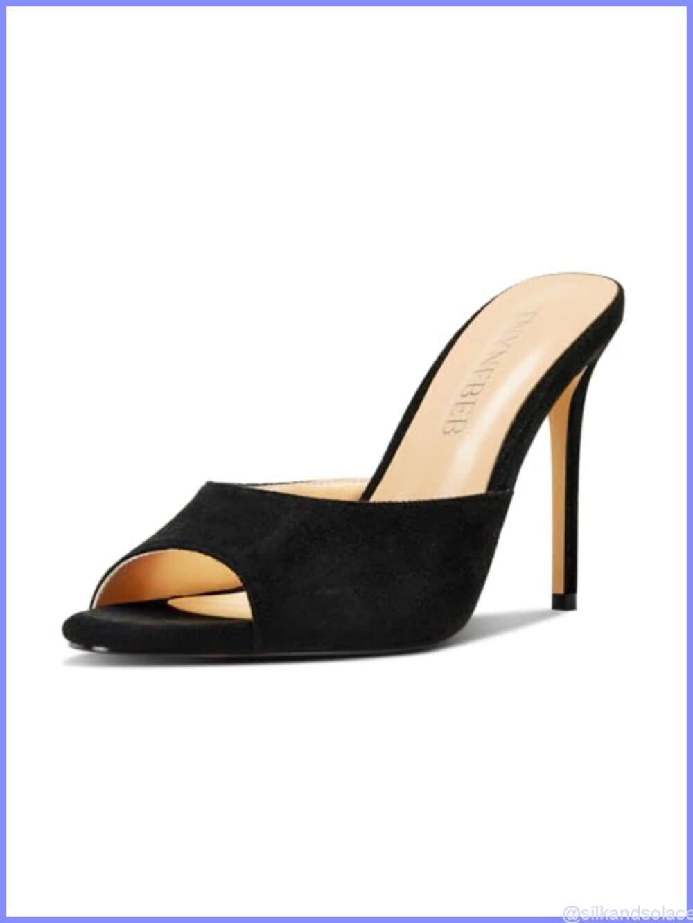 TNYNFBEB Stiletto High Heel Peep Toe Slingback Sandals Slip-On Wedding Office